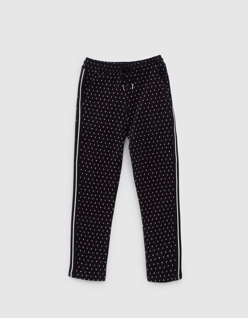 Girls’ black joggers with lightning star print - IKKS