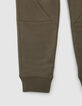 Khakifarbene Jungen-Jogginghose mit Abn&auml;hern-4