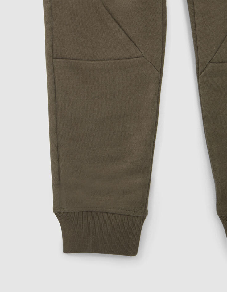 Khakifarbene Jungen-Jogginghose mit Abn&auml;hern-4