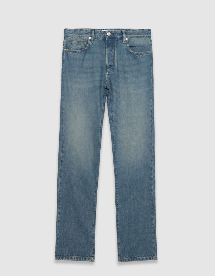 Jean droit bleu délavé Serge Homme-5