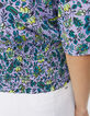 Blouse lilas effet drapé imprimé maxi fleurs Femme -4