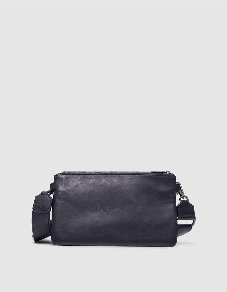 Le 111 COUTURE noir cuir drapé Femme-3