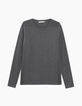Men’s dark grey knit sweater+texture on back-7