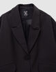 Girls’ black mixed fabric jacket-5