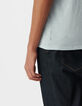 Hemelsblauw T-shirt L'Essentiel biokatoen V-hals Heren-5