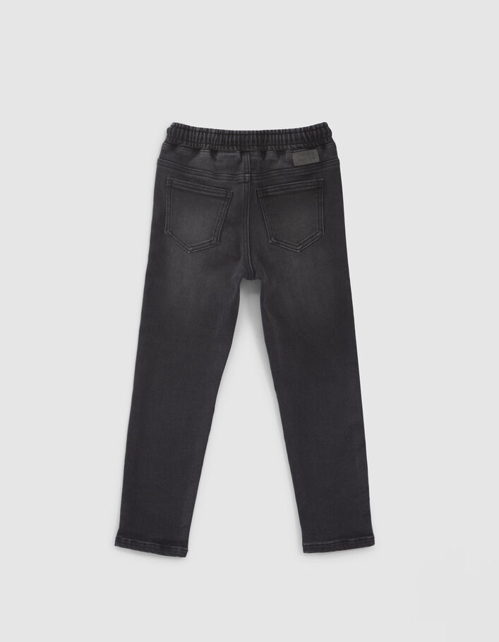 Grijze TAPERED jeans elastische taille jongens-4