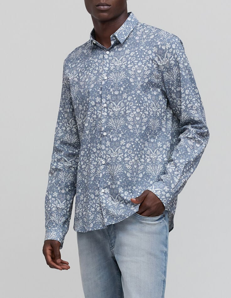 Men&rsquo;s storm shell Liberty fabric SLIM shirt-7