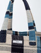 Oversized shopper geruit dames-4