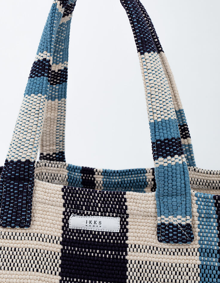Oversized shopper geruit dames-4