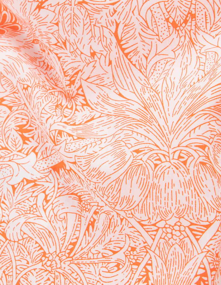 Oranje overhemd Liberty® stof plantenmotief jongens-6