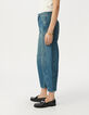 Jean ballon denim bleu détails découpes-4