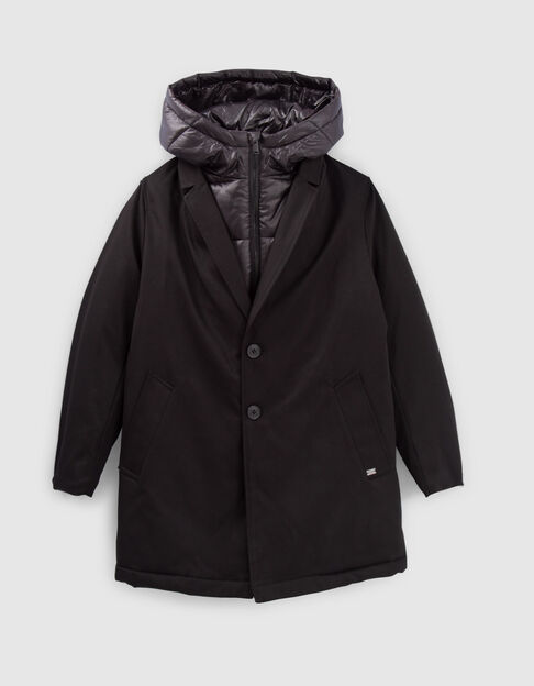 Manteau noir parmenture doudoune garçon - IKKS