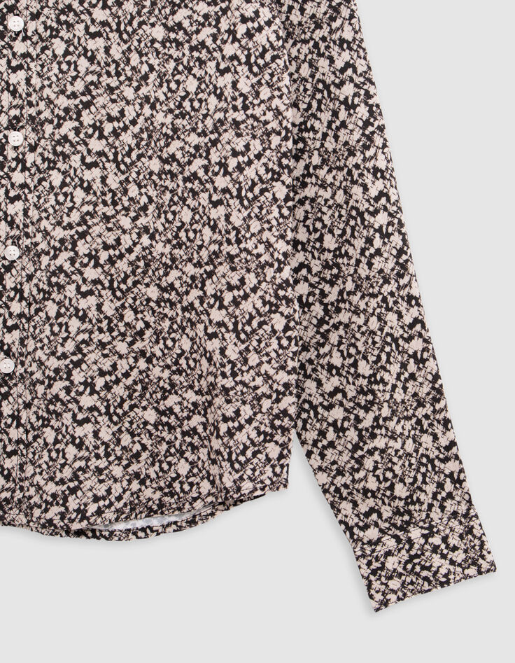 Black shirt LENZING™ ECOVERO™ graphic flowers boy-4