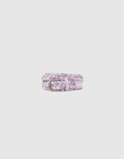 Girls’ violet and silver woven belt - IKKS