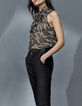 Top jungle-camouflageprint lurex Dames -1