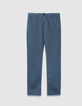 Grijze slim-fit chino herenbroek-2