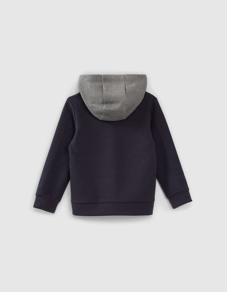 Sweat sport gris avec dos noir garçon-3