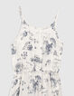 Robe longue blanche Ecovero® à imprimé toile de Jouy fille-3