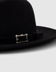 Women’s black felted wool hat with braid surround-4