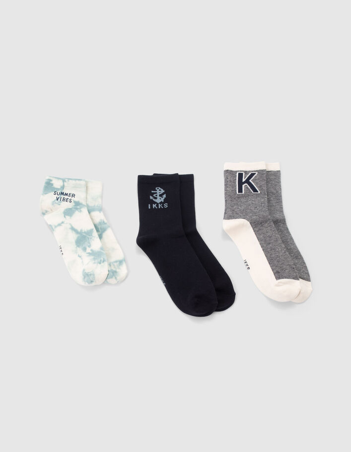 Navy, white and blue socks - IKKS