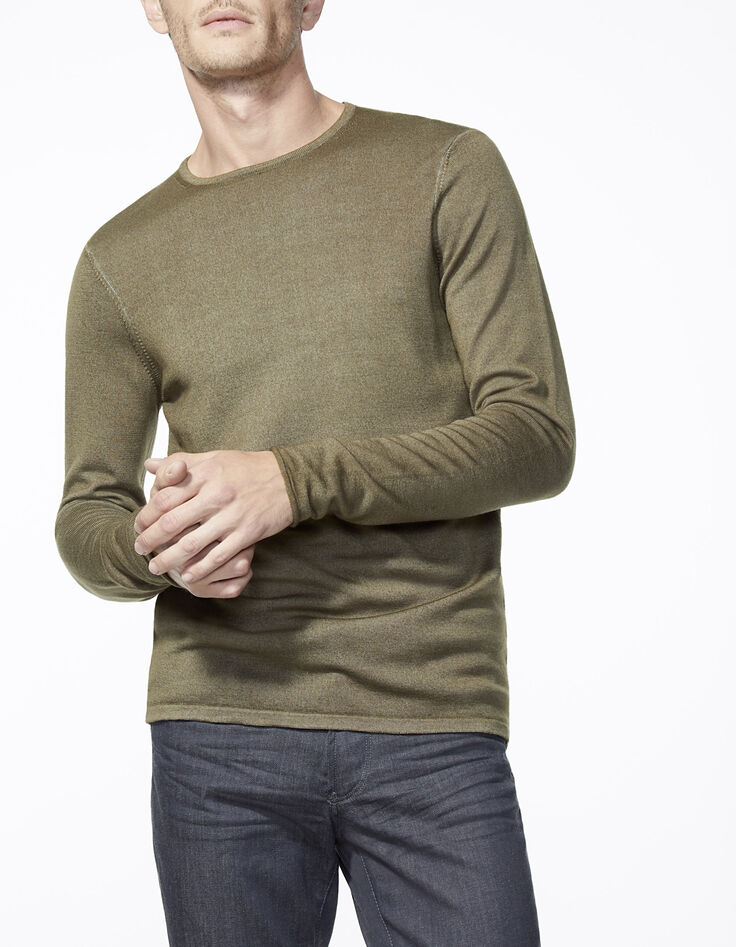 Men's khaki sweater-5