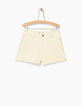 Girls’ pastel yellow denim mom shorts -2