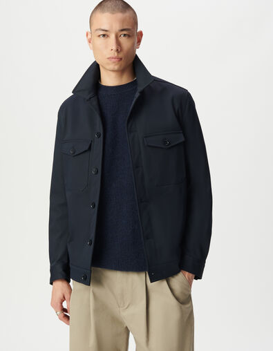 Men&rsquo;s navy jacket with patch pockets - IKKS