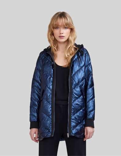 Women’s nylon hooded mid-length light padded jacket - IKKS