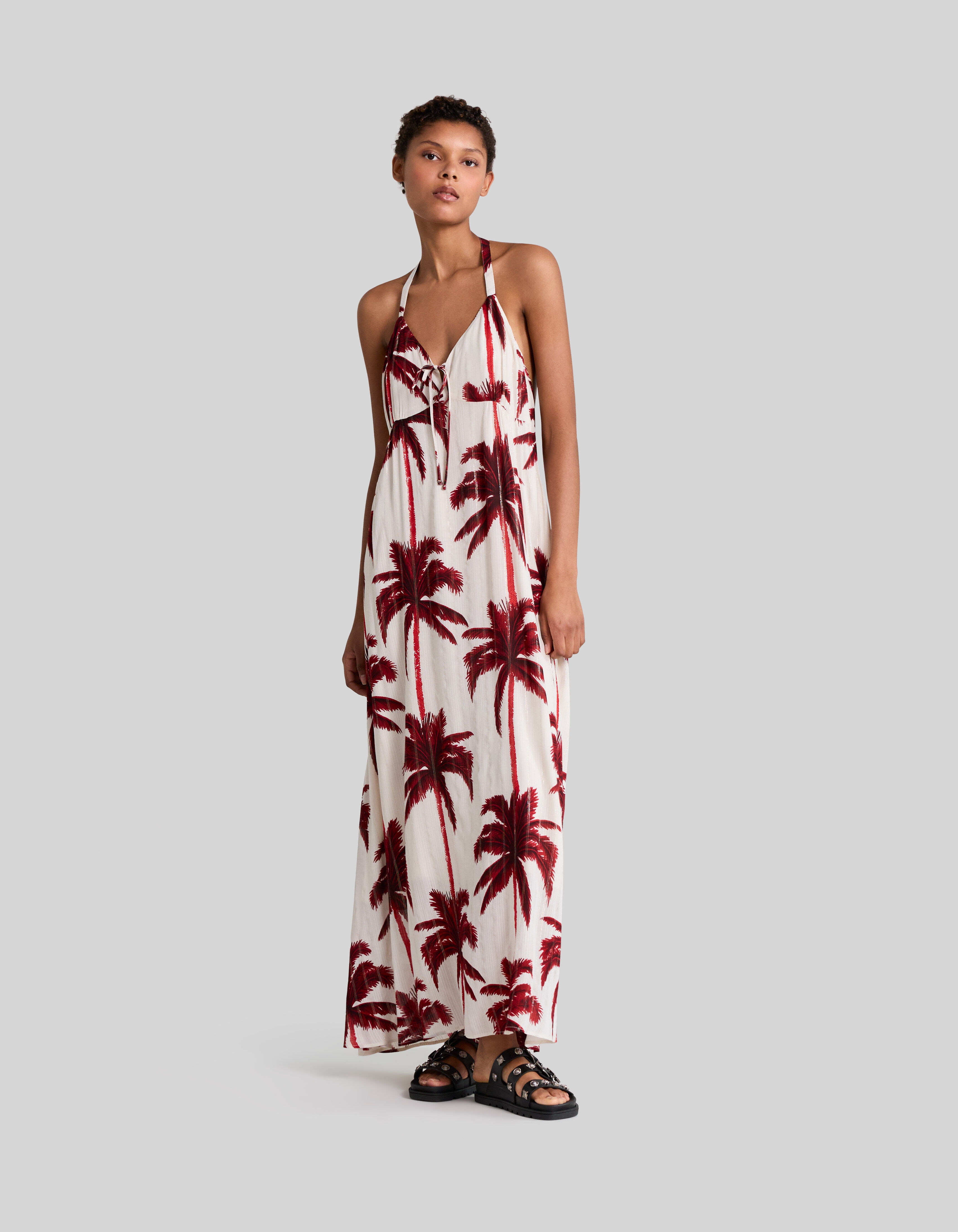 Robe palmier ikks top