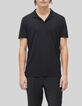 Pure Edition &ndash; schwarzes Herrenpoloshirt mit Lurexstreifen-1