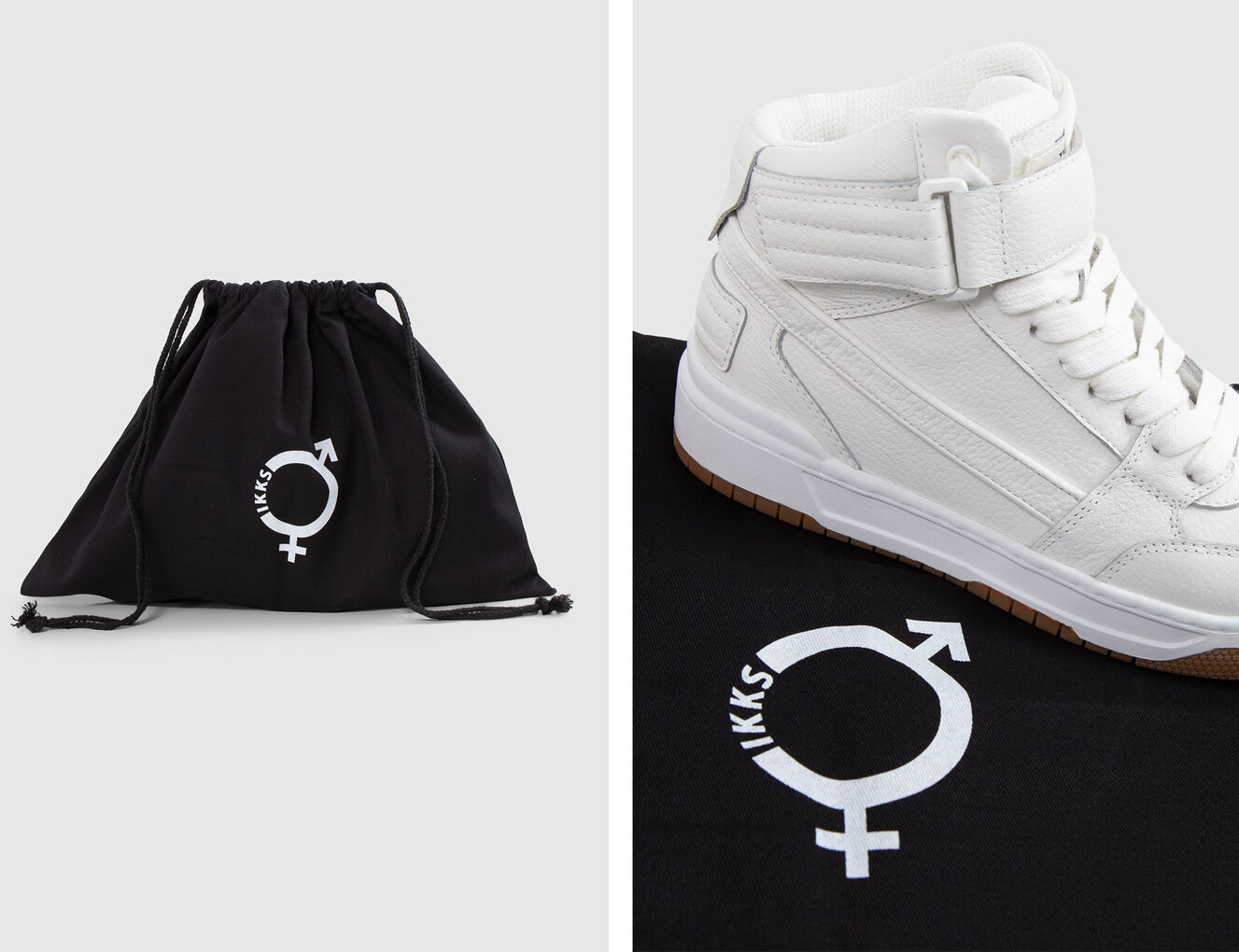 Gender Free-Sneakers blanches cuir Mixte - IKKS-5