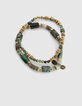 Pulseras doradas cuentas turquesa africana mujer-5