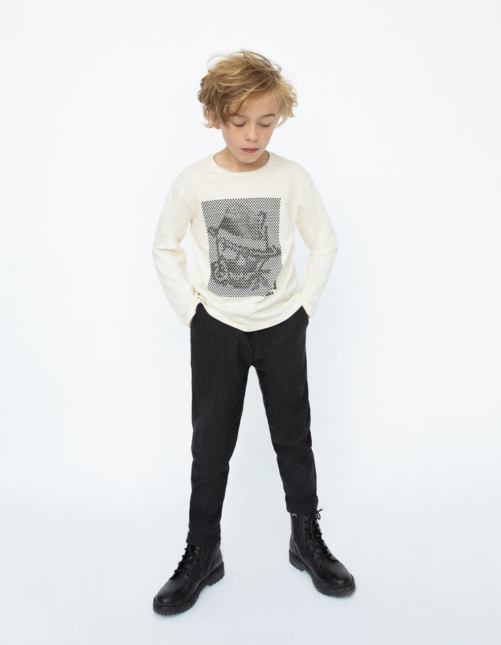 Grijze jogging pinstripes jongens-2