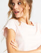I.Code powder pink T-shirt, gold polka dots-2