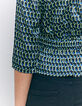 Women’s black graphic print wrap blouse-5