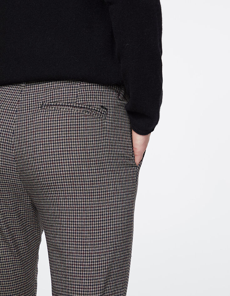 Pantalon vison &agrave; carreaux Homme-6