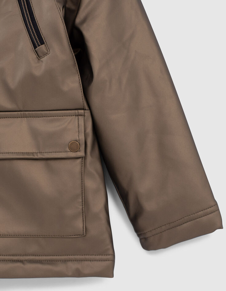 Parka doré fourrée à capuche fille-5
