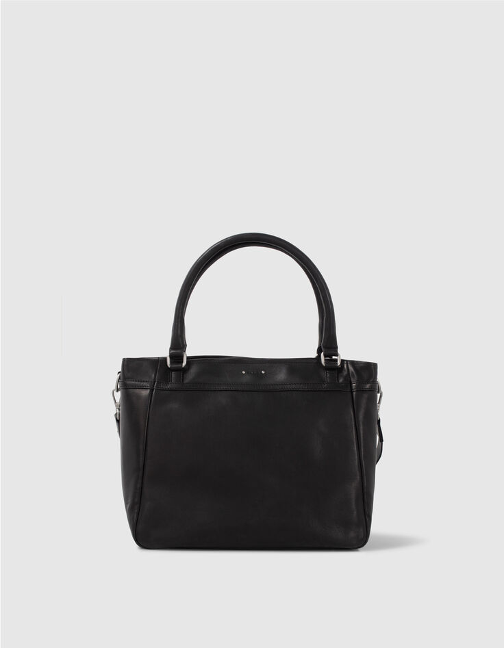 Sac cabas The Artist noir cuir Femme-3
