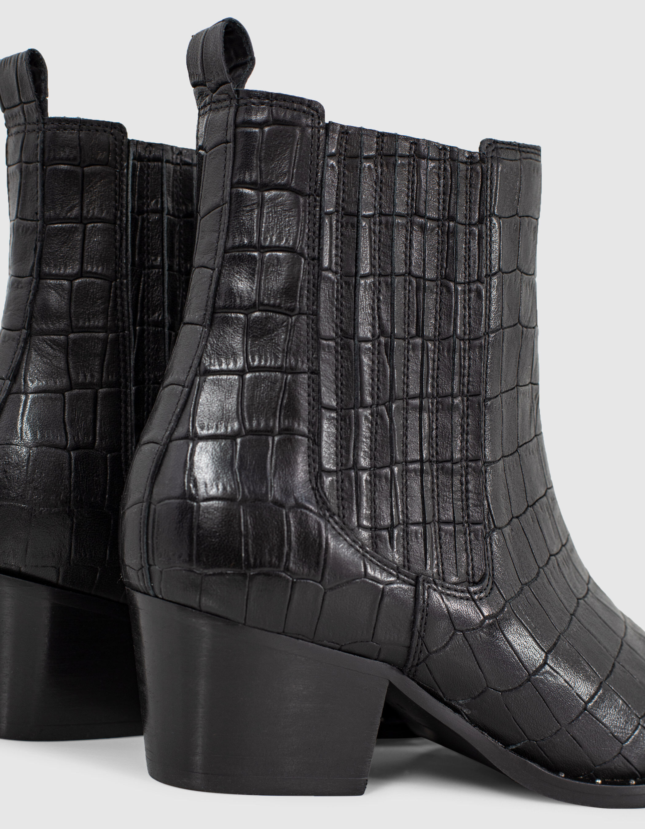 Boots croco noir femme store