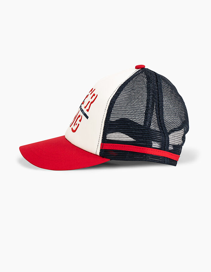 Boys’ navy, white and red palm tree cap  - IKKS