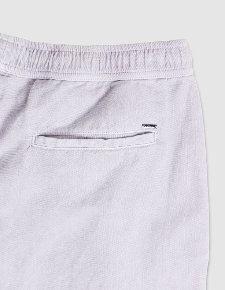 Men's lilac Lyocell&reg; and linen Bermuda shorts-8