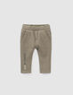 Kaki jogging dubbele elastische ceintuur babyjongens-1