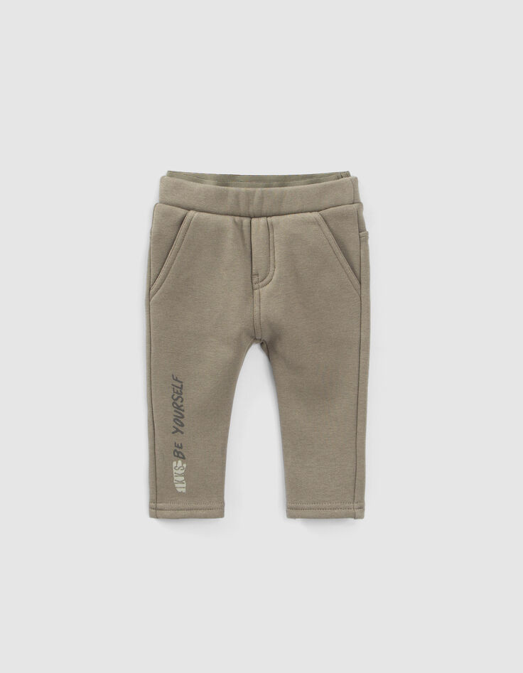 Kaki jogging dubbele elastische ceintuur babyjongens-1