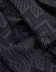 Jupe courte noire voile jacquard chevrons lurex Femme-8