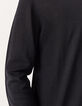 Jersey negro punto con puntadas relieve laterales Hombre -4