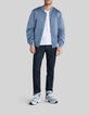 Bomber light blue en nylon satiné Homme-8
