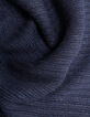 Schicker navyfarbener durchbrochener Lurex-Pullover für Damen-6