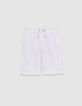 Men's lilac Lyocell&reg; and linen Bermuda shorts-9