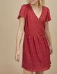 Robe grenat imprimé pois dorés I.Code-2