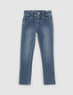 Vaqueros slim medium blue con fular ni&ntilde;a -3